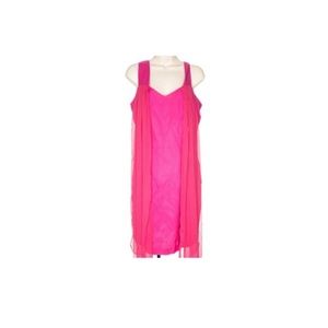 Habits Women’s Size 14 Sleeveless Party Midi Dress Pink Fuchsia